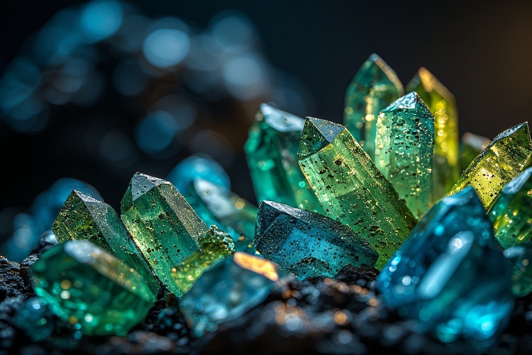 Vibrant collision of red and blue ink drops